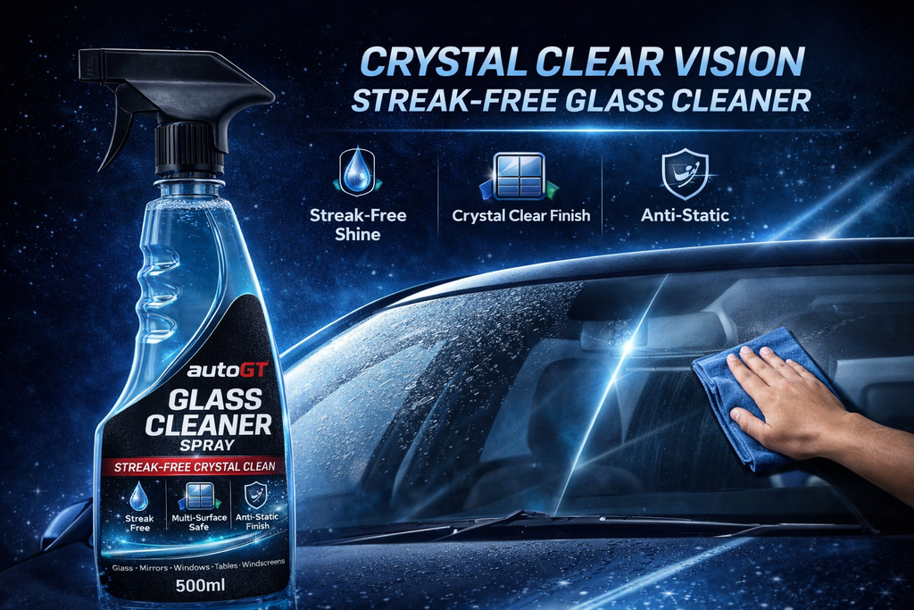 autoGT Glass Cleaner – Streak-Free Crystal Clear Shine