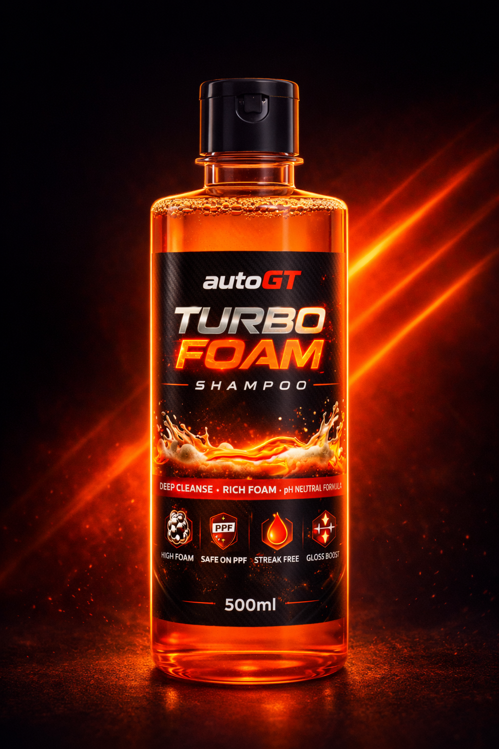 autoGT Turbo Foam Car Shampoo – High Foam Deep Cleaning Wash