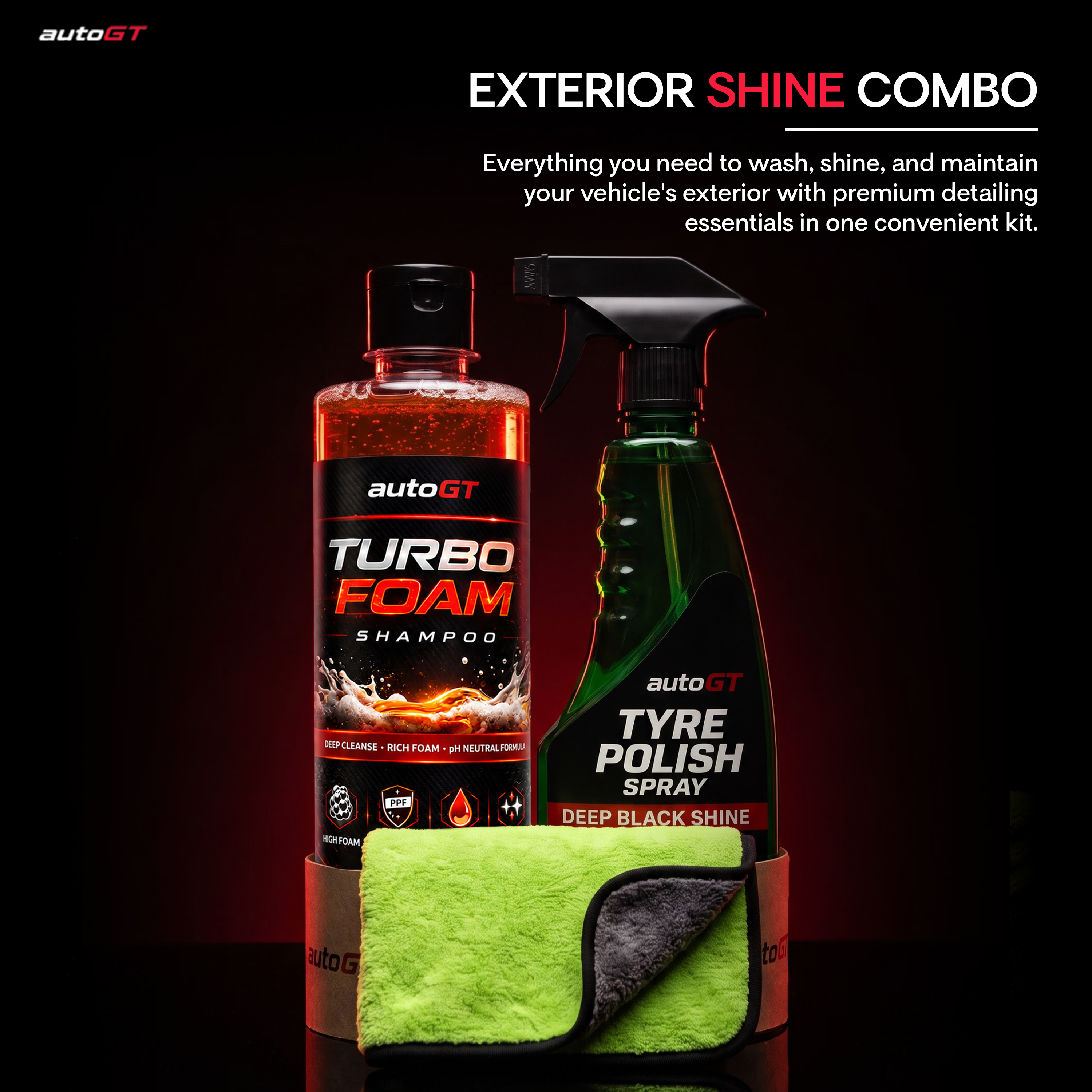 autoGT Exterior Shine Combo – Wash, Shine & Finish at Home