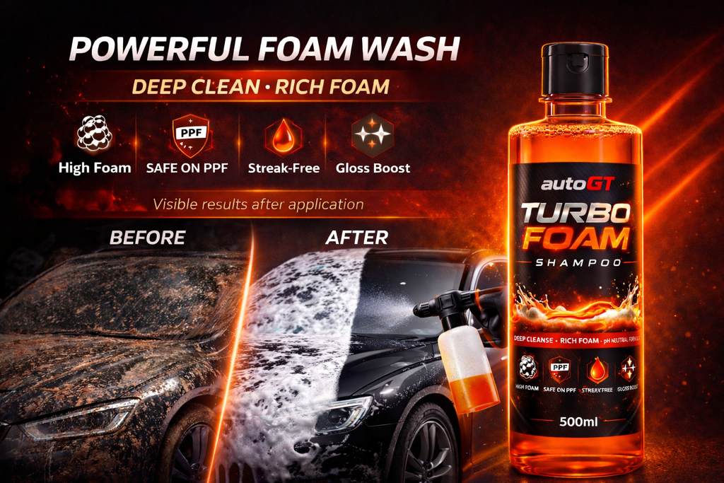 autoGT Turbo Foam Car Shampoo – High Foam Deep Cleaning Wash