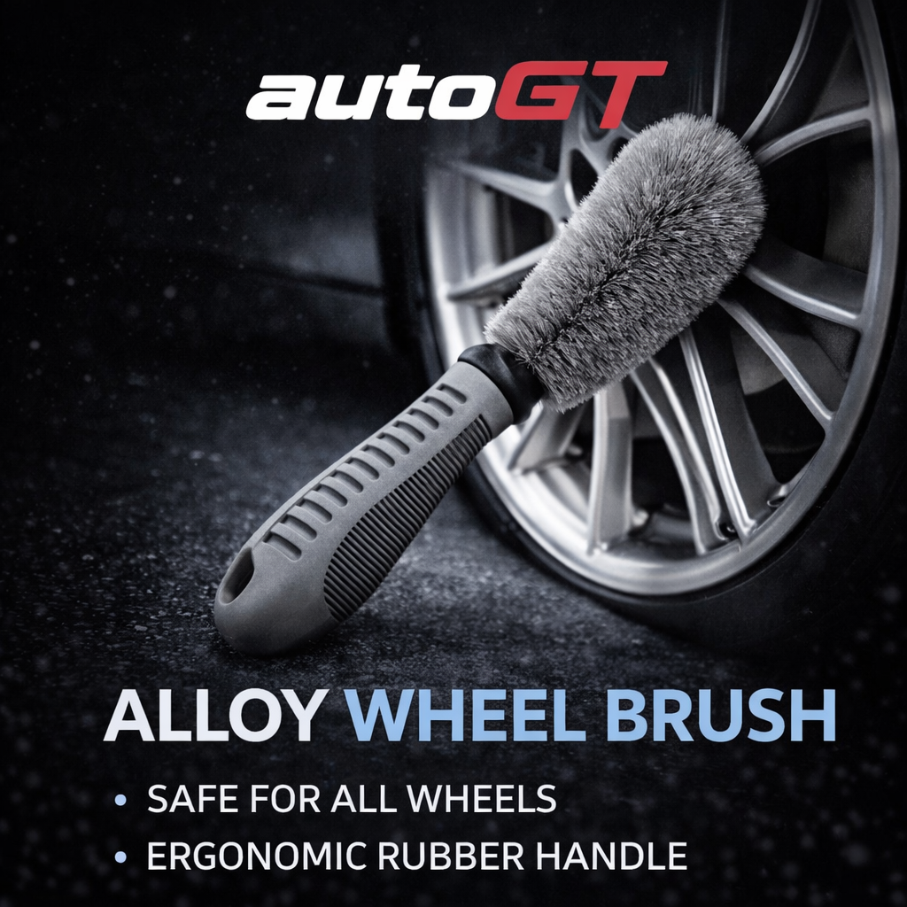 autoGT Premium Alloy Wheel Brush – Soft Bristle Rim & Wheel Cleaning Brush