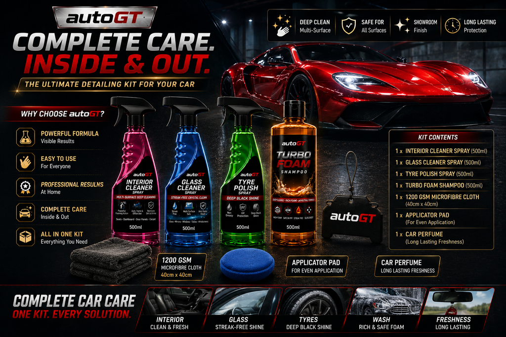 autoGT  Ultimate Mafia Detailing Kit – Complete Car Care Combo (7 in 1)