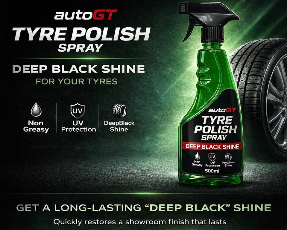 autoGT Tyre Polish – Deep Black Shine & Long Lasting Protection
