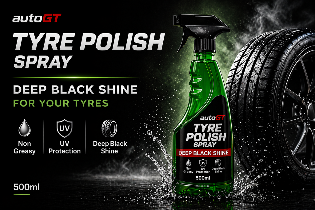 autoGT Tyre Polish – Deep Black Shine & Long Lasting Protection
