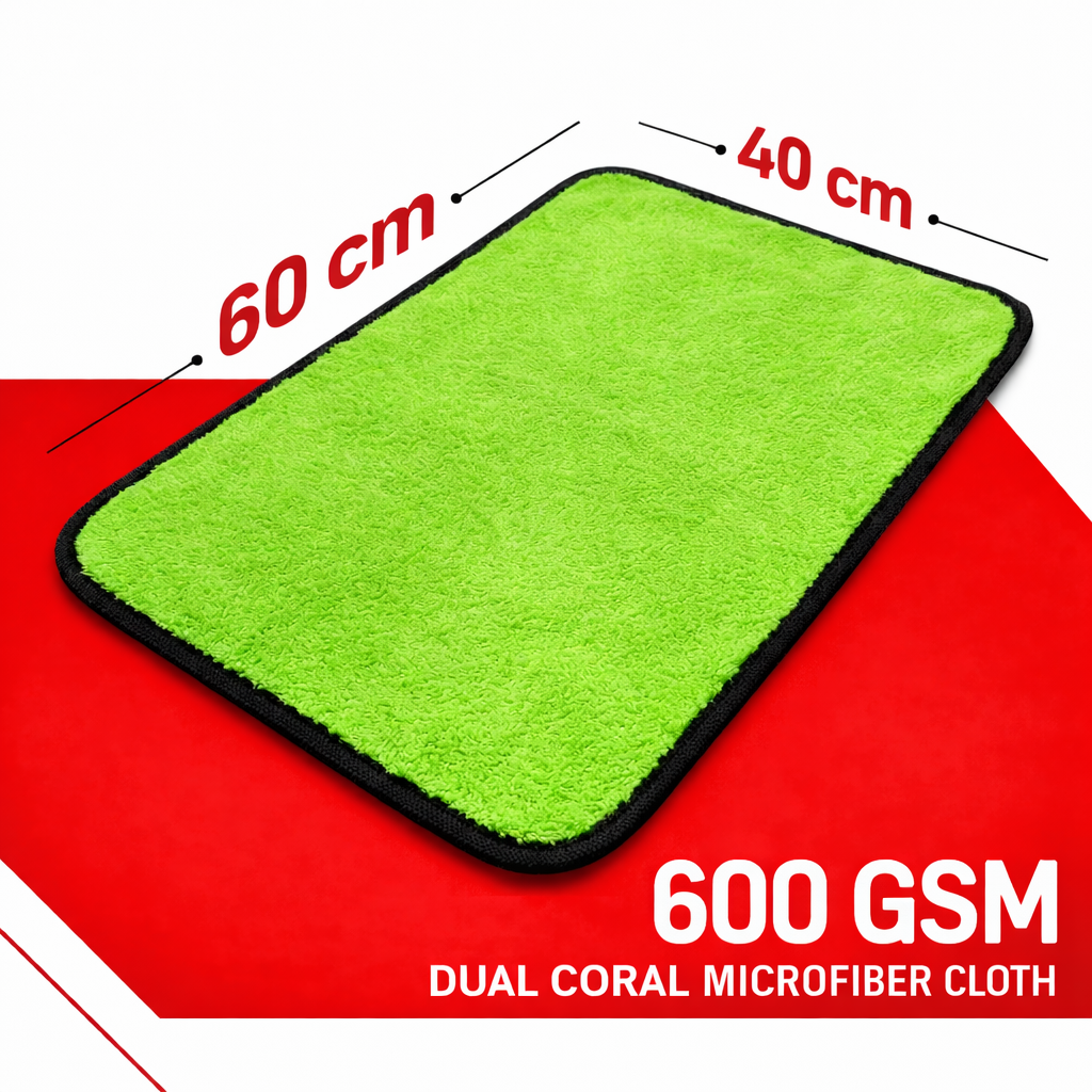 autoGT Premium Microfiber Cloth 600 GSM – 40 × 60 cm Cleaning & Drying Towel