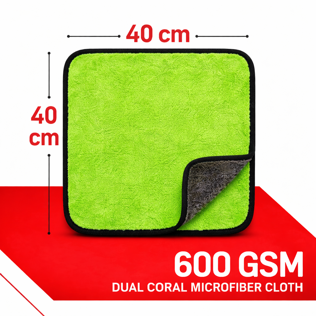 autoGT Premium Microfiber Cloth 600 GSM – 40 × 40 cm Detailing & Cleaning Towel