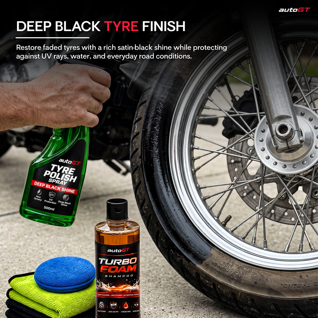 autoGT Rider's Detailing Kit | Complete 5-in-1 Bike Cleaning & Shine Kit