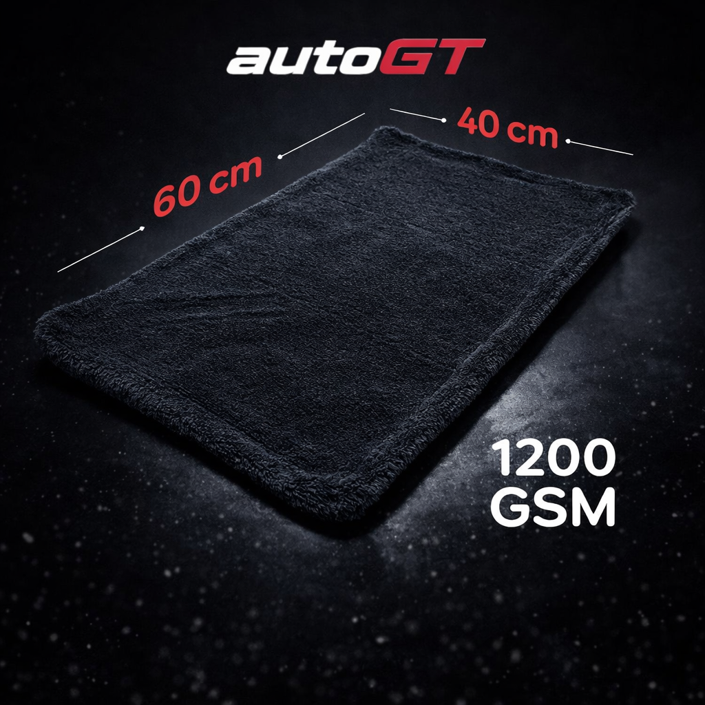 autoGT Premium Microfiber Cloth 1200 GSM – 40 × 60 cm Ultra Thick Drying Towel