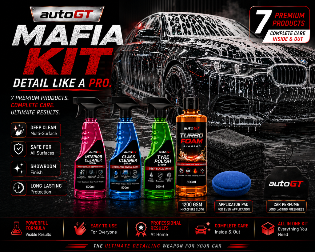 autoGT  Ultimate Mafia Detailing Kit – Complete Car Care Combo (7 in 1)